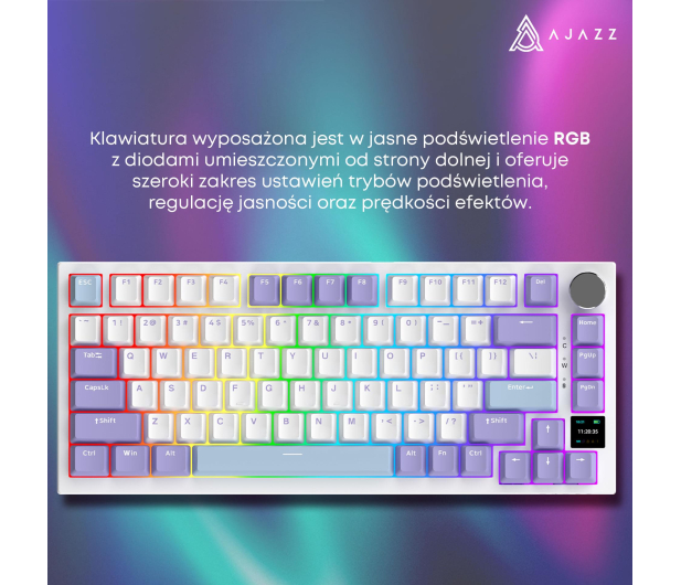 Ajazz AK820 Pro Gift Switch Purple White Blue RGB - 1536365 - zdjęcie 17